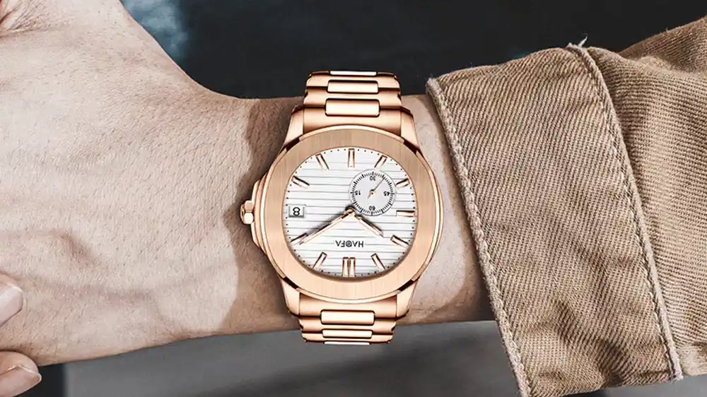 Affordable Gold Watch for Men with Patek Philippe Vibes